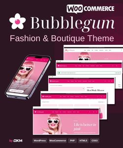 Bubblegum, fashion and boutique WooCommerce theme